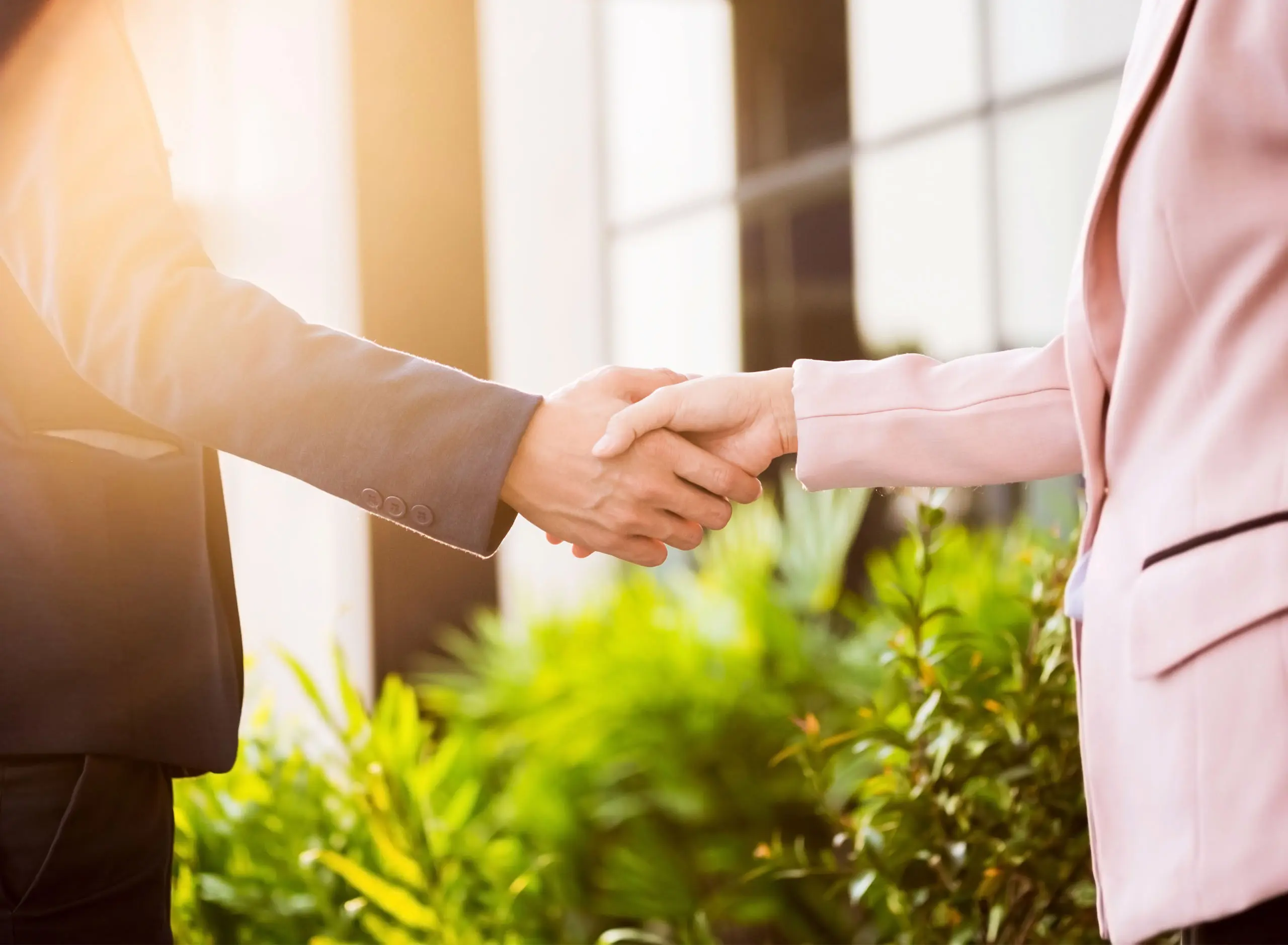 Washed Away Handshake with Client